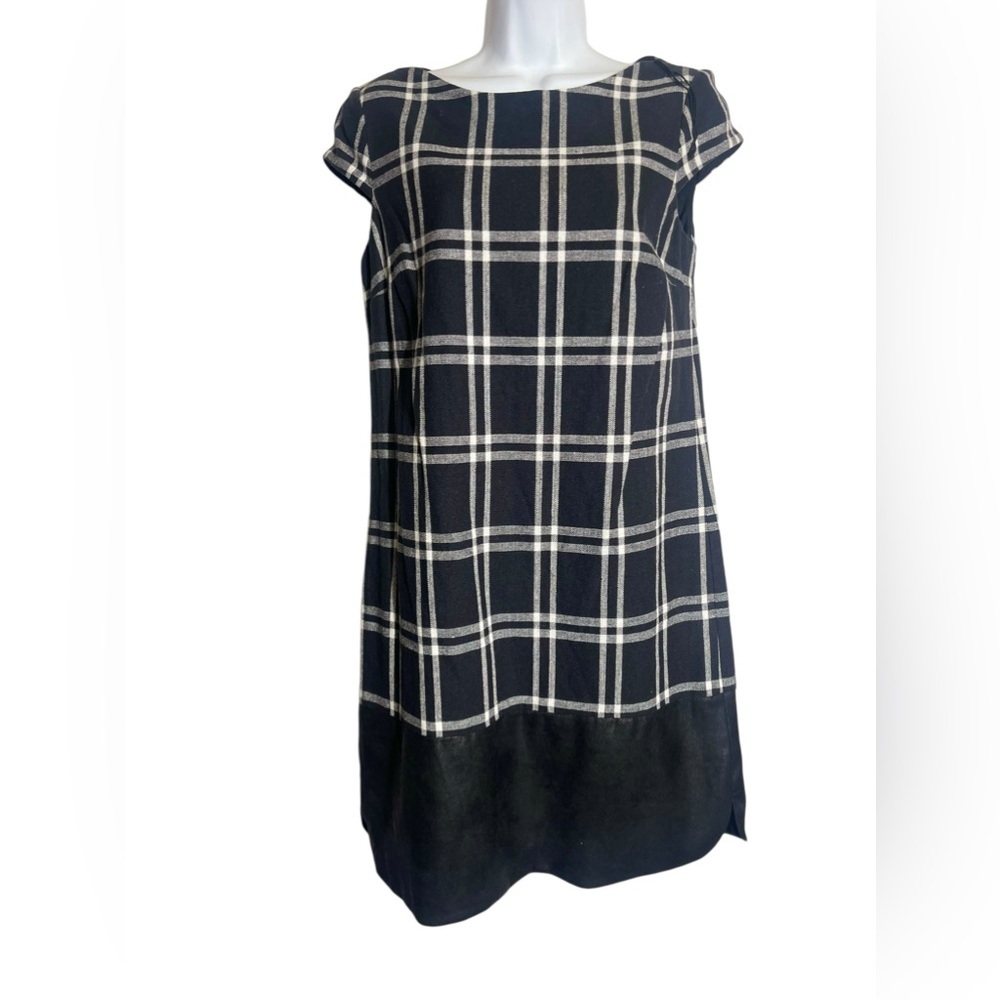 Muse dress size 8 black and white plaid women’s dress with back zipper 🖤🤍🖤